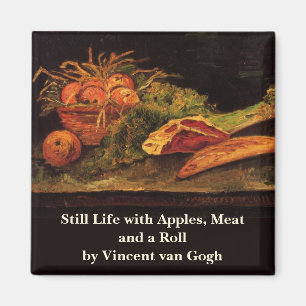 Imán Manzanas, carne y un rollo de Vincent van Gogh