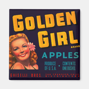 Imán Manzanas Chicas doradas