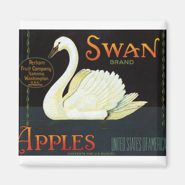 Imán Manzanas de marca de Swan (Frente)