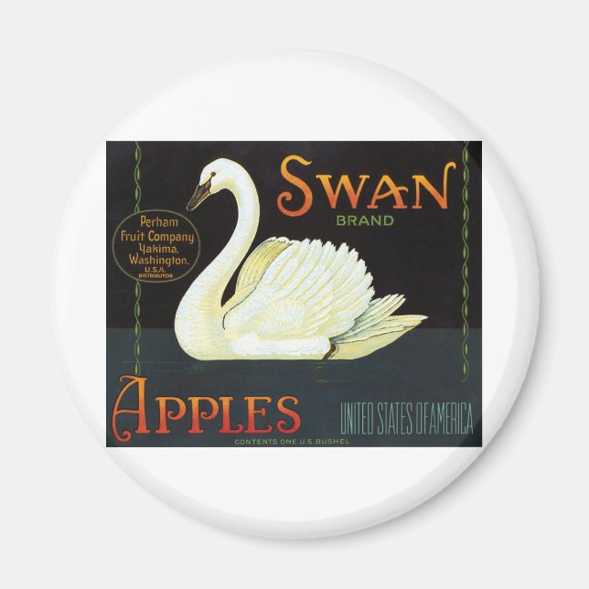 Imán Manzanas de marca de Swan (Frente)