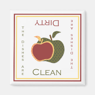 Imán Manzanas Limpiar o Sucio Refrigerador