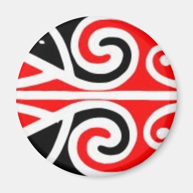 Imán maori diseña arte tribal para ti (Frente)