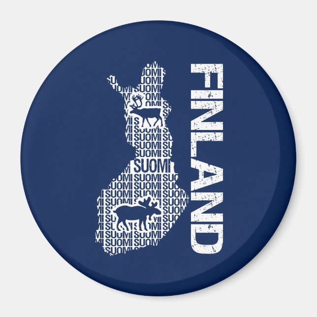 imán MAP FINLAND de personalizable (Frente)