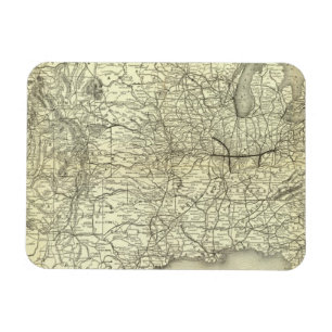 Imán Map Ohio y Mississippi Railway