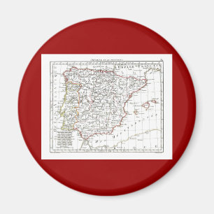Imán Mapa 1806 - L'Espagne y le Portugal