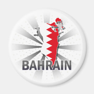 Imán Mapa 2,0 de la bandera de Bahrein
