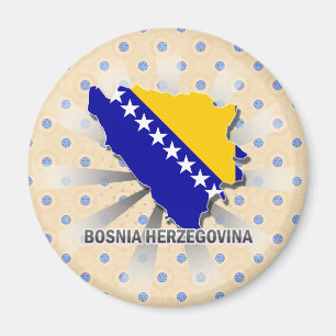 Imán Mapa 2,0 de la bandera de Bosnia y Hercegovina