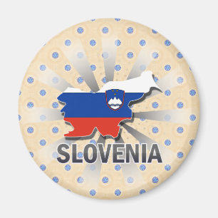Imán Mapa 2,0 de la bandera de Eslovenia