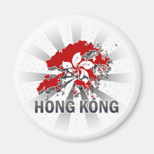 Imán Mapa 2,0 de la bandera de Hong Kong