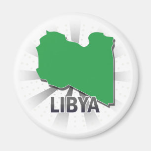 Imán Mapa 2,0 de la bandera de Libia