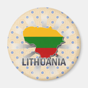 Imán Mapa 2,0 de la bandera de Lituania