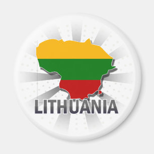 Imán Mapa 2,0 de la bandera de Lituania