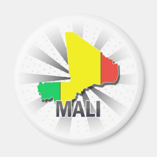 Imán Mapa 2,0 de la bandera de Malí