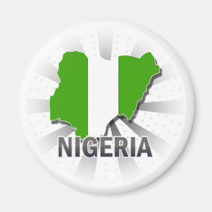 Imán Mapa 2,0 de la bandera de Nigeria