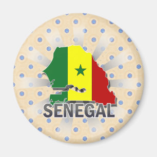 Imán Mapa 2,0 de la bandera de Senegal