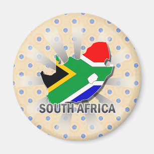 Imán Mapa 2,0 de la bandera de Suráfrica