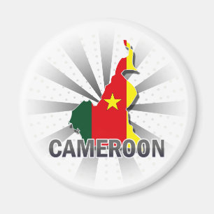 Imán Mapa 2,0 de la bandera del Camerún