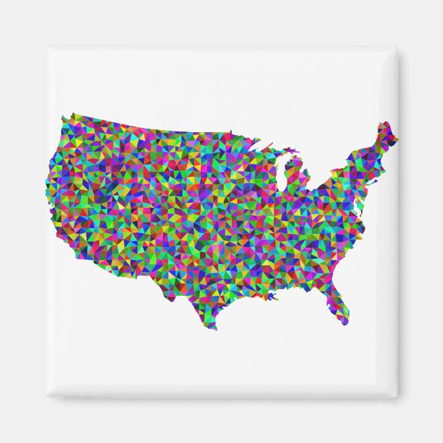 Imán Mapa abstracto de América (Frente)
