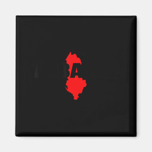 Imán Mapa albanés de Albania