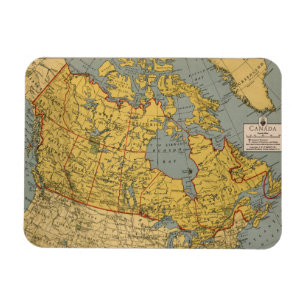 Imán Mapa antiguo de Canadá