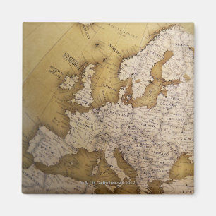Imán Mapa antiguo de Europa. Mundo viejo