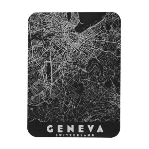 Imán Mapa antiguo de Ginebra Suiza