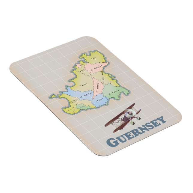 Imán Mapa antiguo de Guernsey (Lado Derecho)