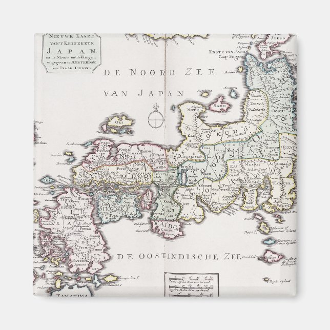 Imán Mapa antiguo de Japón | 1769 (Frente)