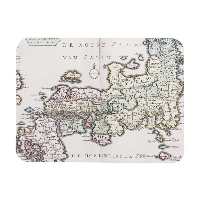 Imán Mapa antiguo de Japón | 1769 (Horizontal)