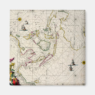 Imán Mapa antiguo de los indies del este