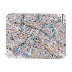 Imán Mapa antiguo de París