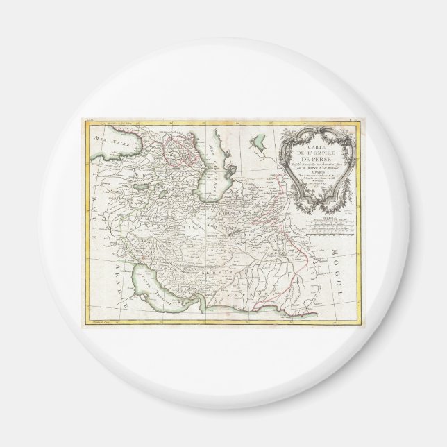 Imán Mapa antiguo de Persia- Irán, Afganistán e Irak (Frente)