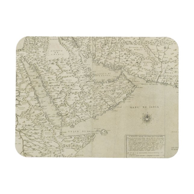 Imán Mapa antiguo del Cuerno de África (Horizontal)