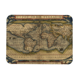 Imán Mapa antiguo del mundo