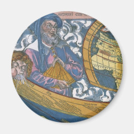 Imán Mapa Antiguo del Mundo con Claudio Ptolomeo, 1507