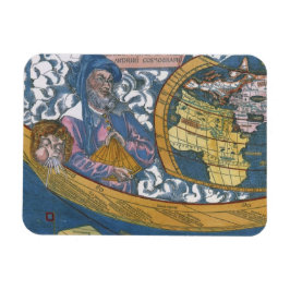 Imán Mapa Antiguo del Mundo con Claudio Ptolomeo, 1507