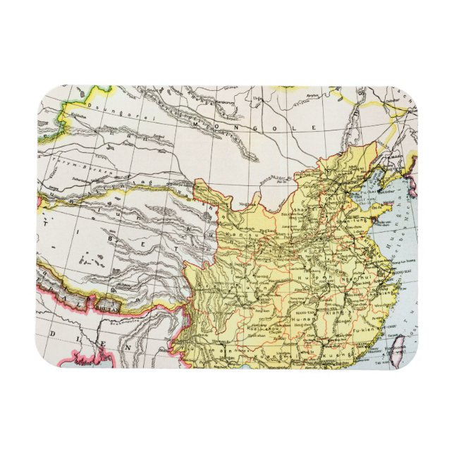 IMÁN MAPA: CHINA, 1910 (Horizontal)