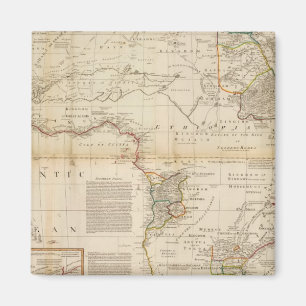 Imán Mapa coloreado a mano de África compuesto