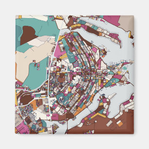 Imán Mapa colorido de Brasilia