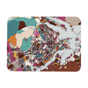 Imán Mapa colorido de Brasilia