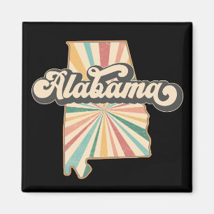 Imán Mapa colorido de la época de Alabama