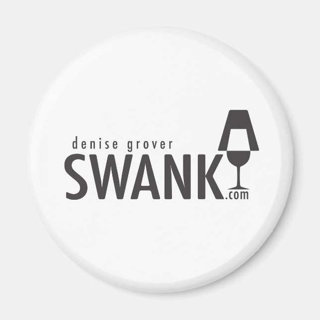 Imán Mapa con el logotipo del Swank de Denise Grover (Frente)