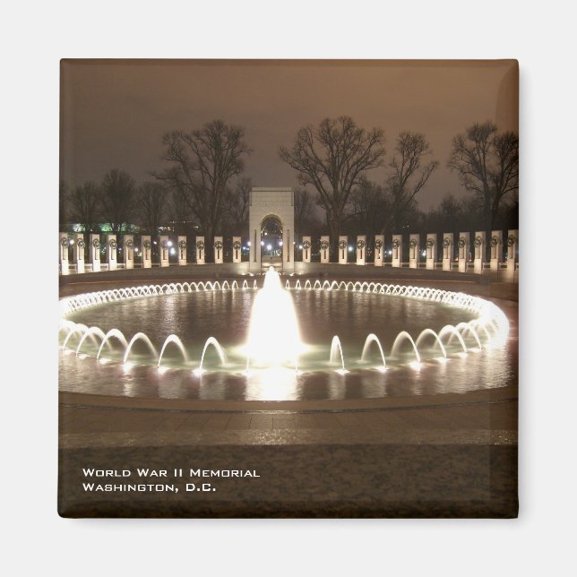 Imán Mapa conmemorativo de la Segunda Guerra Mundial (Frente)