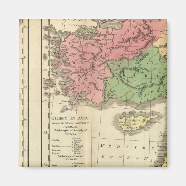 Imán Mapa cronológico de Turquía (Frente)