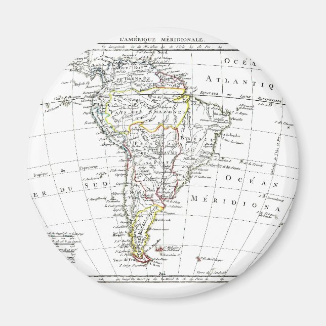 Imán Mapa de 1806 - L'Amérique Méridionale (Frente)