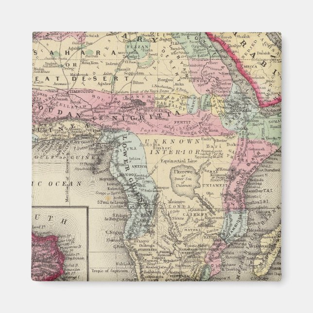 Imán Mapa De África (Frente)