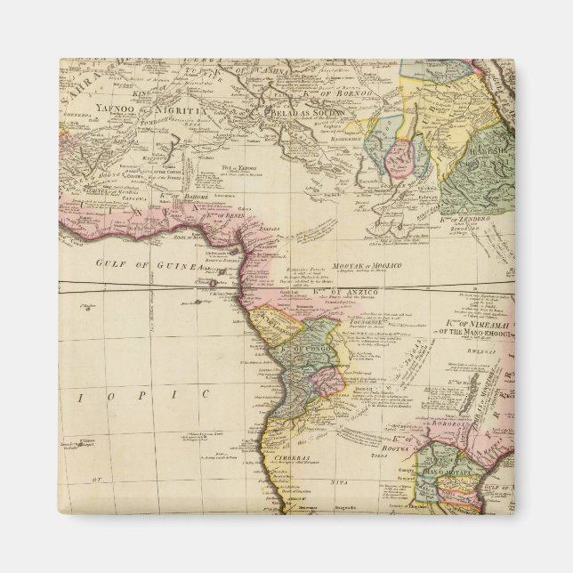 Imán Mapa de África (Frente)