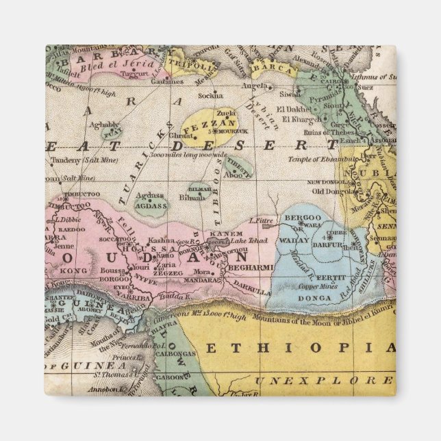 Imán Mapa de África (Frente)