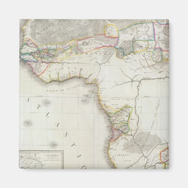 Imán Mapa de África compuesto (Frente)