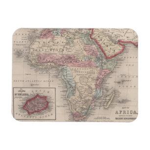 Imán Mapa de África con Santa Elena